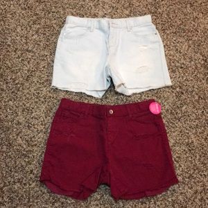 NWTs distressed jean shorts!